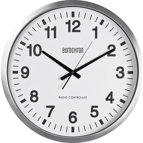 Horloge murale Eurochron EFWU 9000 radiopiloté(e) 50.7 cm x 63 mm argent