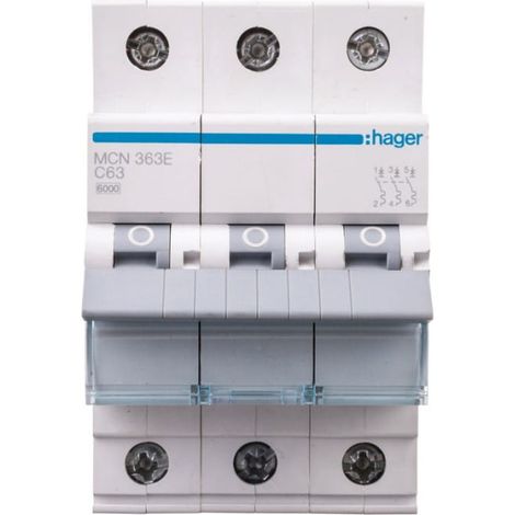 Disyuntor 3P C 63A 6kA CA MCN363E