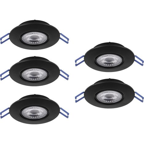 Faretto Incasso Moderno Gedrez Plastiche Nere Trasparente Led 4,9W 2600Lm