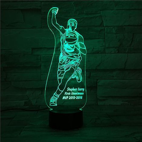 Lampe de chevet LED 3D Basketball Kurry à changement de couleur (1/2)
