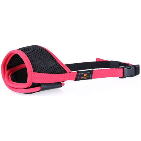 Pair Lot de 2 muselières en nylon pour chien, réglables, rouge, taille XL