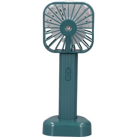 USB-wiederaufladbarer, tragbarer Nebelventilator, kabellos, leise, kühlender Nebelventilator für Reisen und Outdoor-Aktivitäten, grün (1/5)