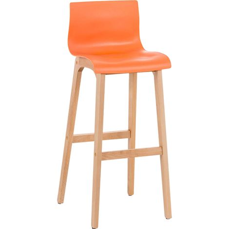 Taburete Hover Con Asiento En Polipropileno Naranja (1/5)