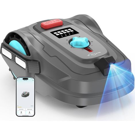 Wireless Peripheral Robot Lawnmower, 800 m², GPS Positioning + AI Vision, Cordless Robot Mower, U Mowing Mode, 150 Obstacle Detection, Automatic Charging, App (1/5)