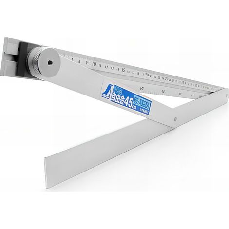 Équerre coulissante 600 mm – Talon non débordant – Graduation en cm et mm – Angle de 0 à 90° – Forézienne (1/2)