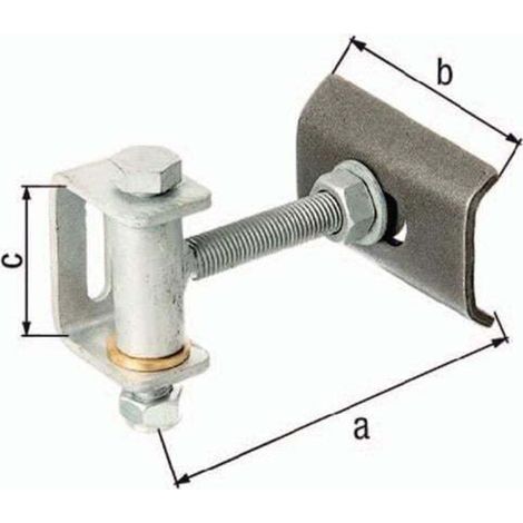 GAH Paumelle de porte 132x100x70mm STA brut - 411343 (1/3)