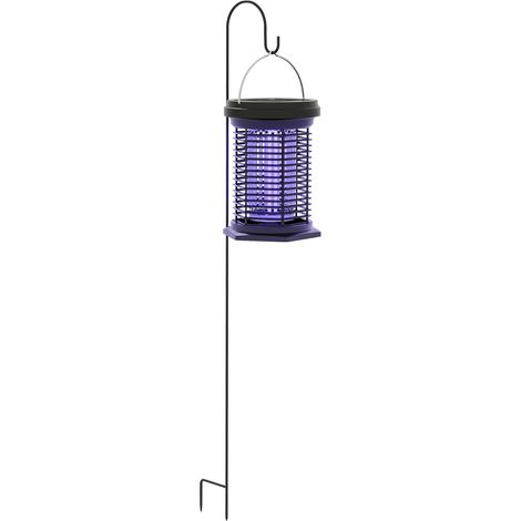Lampada repellente per insetti, lanterna da giardino sospesa, a energia solare e ricaricabile tramite USB-C - efficace per una stanza di 50 m², nera