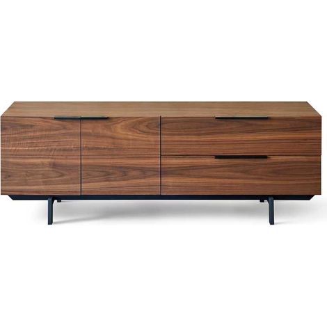 Módulo TV acabado en nogal Macarena, 165 x 42 x 55 cm (largo x ancho x alto) (1/4)
