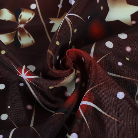 Rideau de Noël imperméable, décoration de fenêtre, ornements de Noël, décoration de Noël pour la maison et le salon, S4 150x166cm (1/5)