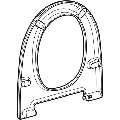 Geberit Aro de asiento de inodoro para Geberit AquaClean Mera Classic, blanco alpino, 243215111