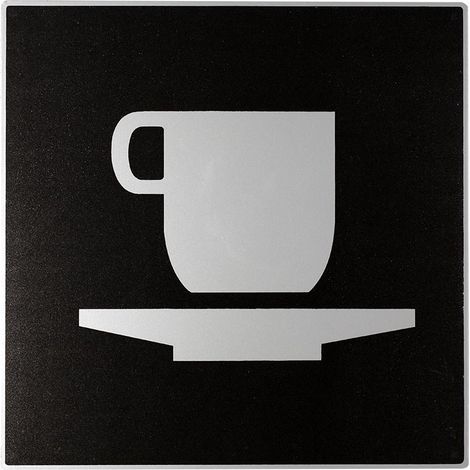 Plaque de porte Café - Europe design 200x200mm - 4280028