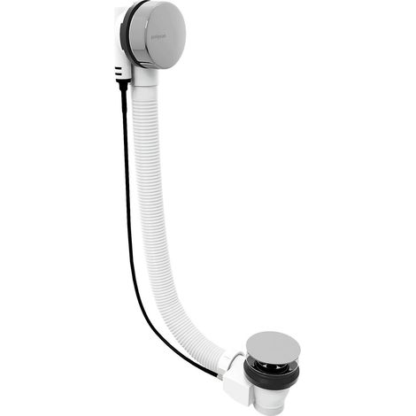 Polysan - Garniture de vidage et de trop-plein pour baignoire, longueur 100 cm, chrome 71854 (1/5)