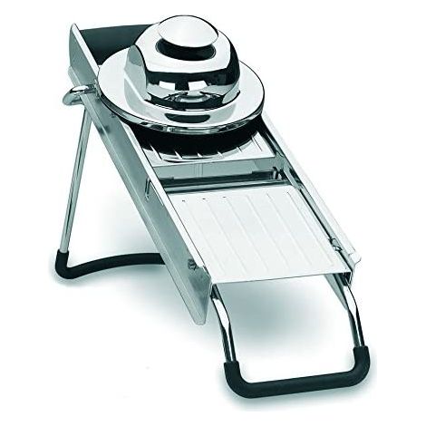 Lacor 60332 - Mandolina Luxe. Incluye 5 Cuchillas Inox. Apta para lavar en lavavajillas. Pies antideslizantes de silicona. (1/2)