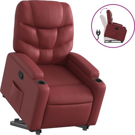 Maison Exclusive - Sillón reclinable elevable cuero artificial ro