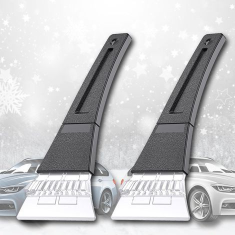 Grattoir Pare Brise Voiture, 2 Pcs Neige Gratte Pare Brise, Gratte-Glace Pare Brise Vitres, Neige Gratte Pare Brise Voiture Professionnel Raclette, Grattoir à Glace Raclette Pare Brise Voiture (1/5)