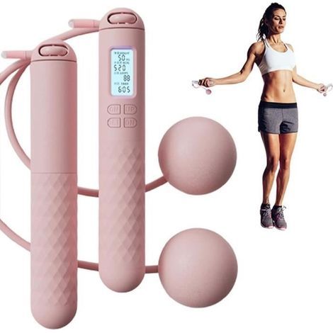 Sports jump rope - weighted jump rope with counter, jump rope with gravity ball, smart jump rope - (1/4)