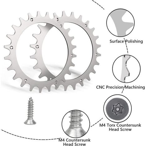 Crampons en acier inoxydable pour robot tondeuse Worx L – Taille de roue 225mm – Meilleure traction sur pelouse humide – 12 vis incluses - 225mm-12x (1/2)