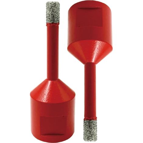 Punta diamantata da 6 mm (1/4 in) - 2 pezzi, punta diamantata brasata sotto vuoto con filettatura 5/8-11, sega a tazza diamantata per porcellana, ceramica, granito, mattoni, marmo (standard 6 mm) (1/4)