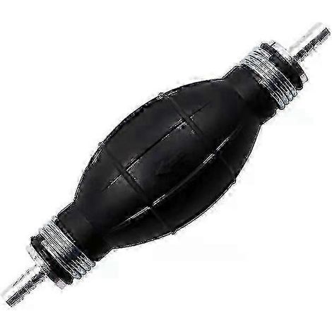 Pompe à carburant de qualité, pompe à carburant universelle en caoutchouc et aluminium avec poire d'amorçage manuelle pour essence, voiture, bateau, moteur hors-bord, 10 mm (1 pièce, noir) (1/3)