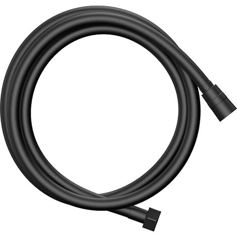 1.5m Smooth Shower Hose Universal Modern Bathroom Flexible PVC Replacement Black (1/3)