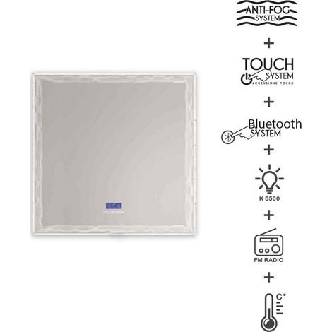 Specchio illuminazione led con casse Bluetooth Made in Italy 45062 (1/3)