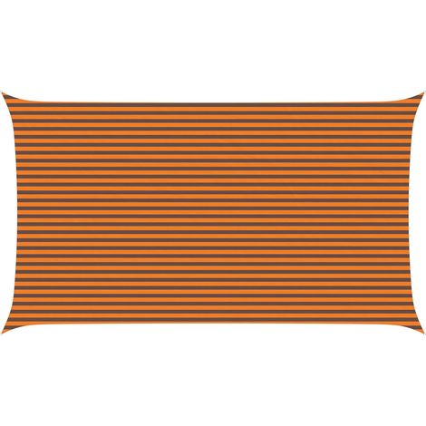 Toldo Vela de Sombra Naranja y Marrón 7 x 4 m vidaXL