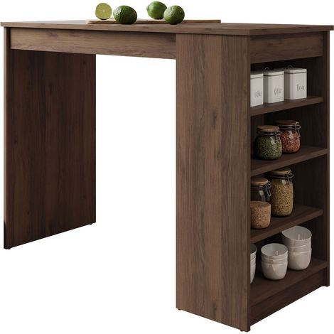 Mesa de bar Comfivo Cedrus, Nogal, 102x50x115cm, Aglomerado laminado