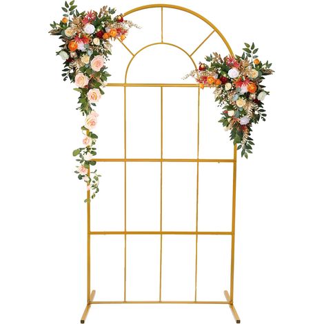 Soporte de lona, ​​diseño de metal duradero, versátil para eventos, dorado, M (1/2)