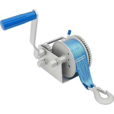 Treuil, capacité de remorquage de 1500 kg, rapports de transmission réglables, Bleu (1/2)