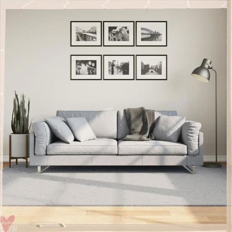 375079 Tapis HUARTE à poils courts doux et lavable gris 160x230 cm (1/5)