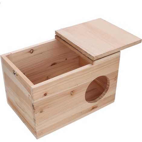 Nichoir en bois naturel et sécuritaire pour animaux de compagnie (chinchilla, écureuil), cage de reproduction (1/5)