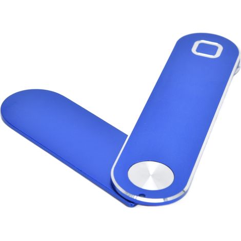 Verstellbare Handyhalterung, Monitorklemme und Laptopständer aus Aluminium für das Homeoffice, blau (1/5)