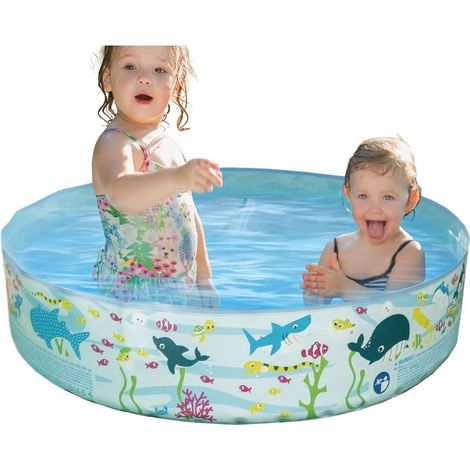Schwimmbad für - Planschbecken - Starre Badewanne mit Tiermuster und (1/5)
