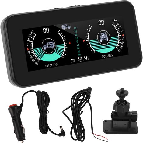 Niveau à bulle numérique intelligent pour voiture, inclinomètre HUD haute précision, mesureur d'angle de pente avec affichage digital, compatible automobile (1/5)