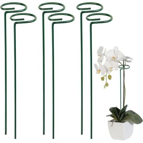 Plantes Enjeu De Soutien, Jardin en Métal Plant Stake, Plantes Verticales Grimpant Soutien Bague De Support De Plante Demi-Tour Vert, pour Plantes, Jardin, Poivrons, Vignes, Pivoines Attendre-INHHUB (1/5)