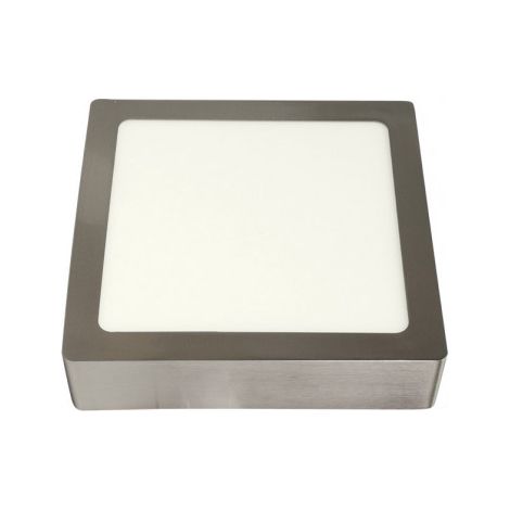 Downlight superficie toba 18w 4000k Niquel Cuadrado 1530lm 3,5x22,5x22,5 Cm
