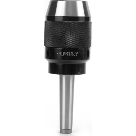 Mandrin de perçage à serrage automatique par traction arrière, à 3 mors et à queue droite, pour tour APU13MTB2