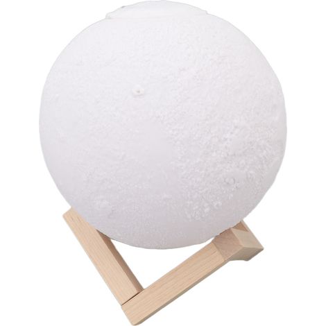 Humidificateur de bureau 1600 ml, alimentation USB, lumière chaude, style lune, minuterie, idéal pour la chambre, le bureau ou un café. (1/5)