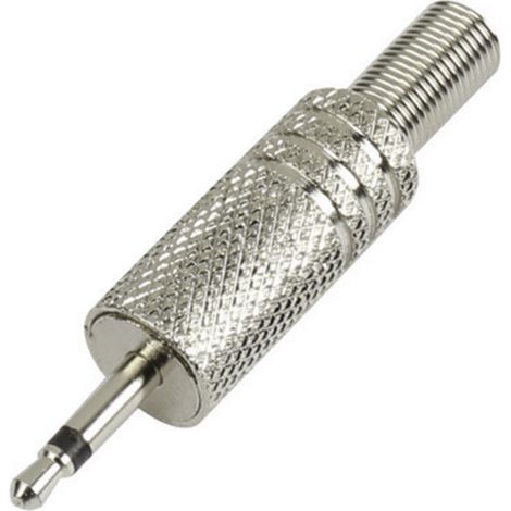 Jack 2.5 mm mâle, droit TRU COMPONENTS 595186 Nombre de pôles: 2 mono argent 1 pc(s)