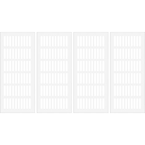 Grille De Ventilation - Aluminium - 250 X 80 Mm - Pour Meuble Cuisine Salle De Bain Placard Chauffage - 4 Pièces