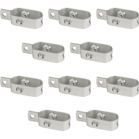 Lot de 10 tendeurs en acier galvanisé N°3 pour fil de grillage ou autre (1/4)
