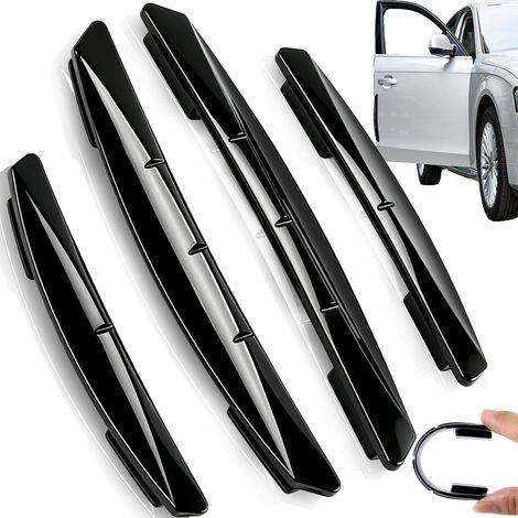 protections de portières de voiture, en fibre de carbone noire, compatibles avec toutes les portières de voitures et de camions (noir)