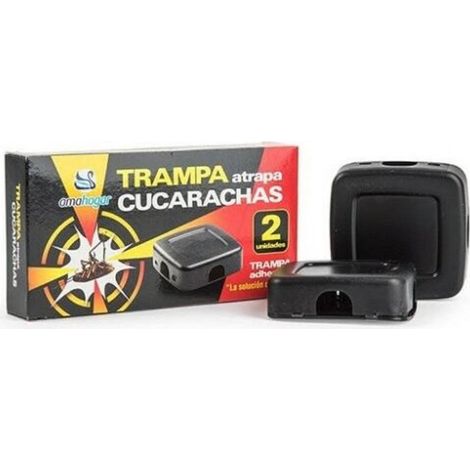 TrAdE Shop Traesio - Confezione 2 Pezzi Trappole Per Scarafaggi Blatte Adesiva Insetticida -