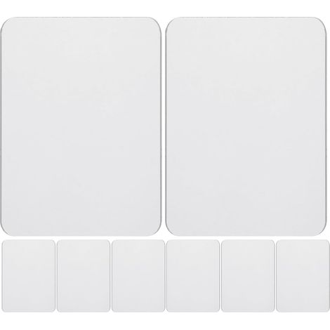 Lot de 8 autocollants miroir pour coque de téléphone, miroir acrylique à coller sur smartphone, 5 x 3,8 cm, stickers maquillage pour coque de téléphone portable (1/5)