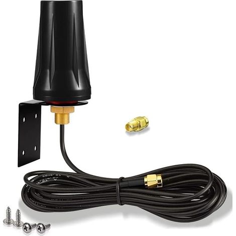 Bingfu Antenne 4G LTE Exterieur SMA Mâle Mimo 5dBi Omnidirectionnelle Étanche Imperméable 3m Câble pour 4G LTE 3G GSM Routeur Camera Chasse Caméra Sentier Moniteur d'Énergie\u200b (1/5)