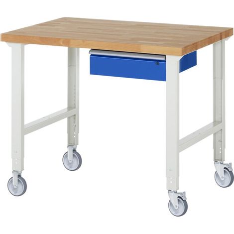 Rau Établi mobile réglable en hauteur 7001A1, L1250xP900xH950-1000mm (1/5)