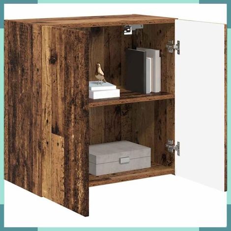 892357 Meuble TV mural Bois Ancien 59,5 x 31 x 60 cm Bois d'ingénierie (1/5)