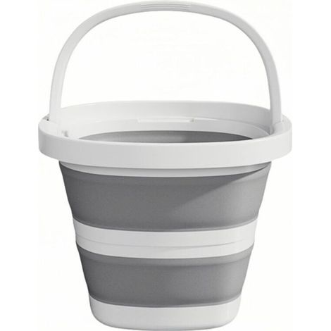 Seau de nettoyage pliable portable et pliable, petit seau en plastique, design peu encombrant, adapté au nettoyage de la maison, au jardinage, au camping, à la pêche, au lavage (1/4)