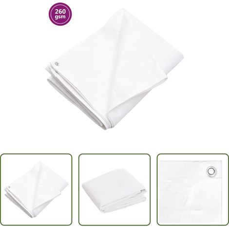Bâche intérieure - Bâche 260 g/m² 4x5 m Blanc PEHD (1/5)