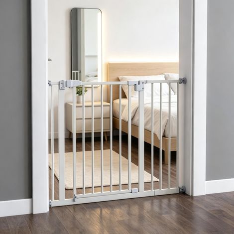 Barrière sécurité escaliers portes, largeur extensible, réglable animaux, élégante, 1 barrière (1/5)